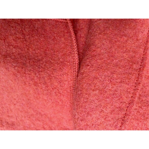 Lands’ End Boiled Wool Jacket Women Size 10 Soft Coral Peach Button Front Blazer - Picture 12 of 16